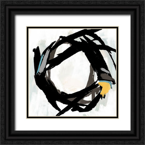 Radiant Round II Black Ornate Wood Framed Art Print with Double Matting by Studio W