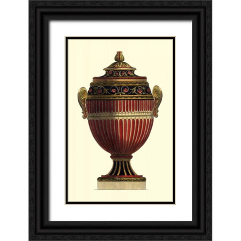 Empire Urn I Black Ornate Wood Framed Art Print with Double Matting by Vision Studio