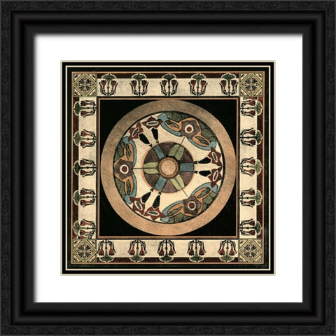 Arts and Crafts Motif IV Black Ornate Wood Framed Art Print with Double Matting by Vision Studio