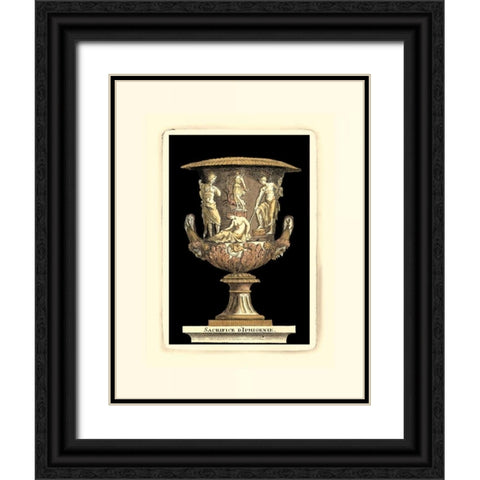 Renaissance Vase I Black Ornate Wood Framed Art Print with Double Matting by Vision Studio