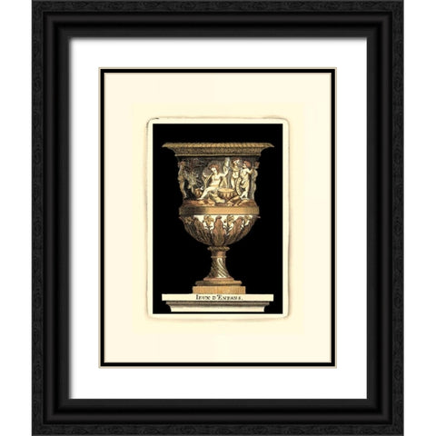 Renaissance Vase II Black Ornate Wood Framed Art Print with Double Matting by Vision Studio