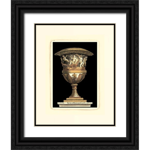 Renaissance Vase III Black Ornate Wood Framed Art Print with Double Matting by Vision Studio