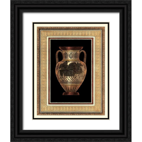 Etruscan Earthenware II Black Ornate Wood Framed Art Print with Double Matting by Moses, Henry