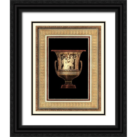 Etruscan Earthenware IV Black Ornate Wood Framed Art Print with Double Matting by Moses, Henry