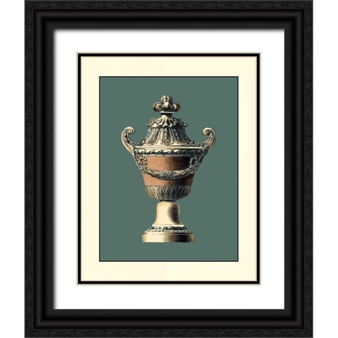 Classical Urn I Black Ornate Wood Framed Art Print with Double Matting by Vision Studio