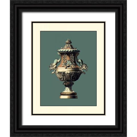 Classical Urn II Black Ornate Wood Framed Art Print with Double Matting by Vision Studio