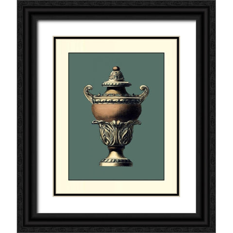Classical Urn III Black Ornate Wood Framed Art Print with Double Matting by Vision Studio