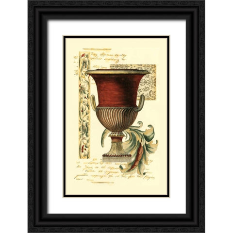 Transitional Urn II Black Ornate Wood Framed Art Print with Double Matting by Vision Studio