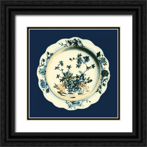 Porcelain Plate I Black Ornate Wood Framed Art Print with Double Matting by Vision Studio