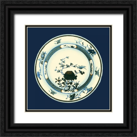 Porcelain Plate III Black Ornate Wood Framed Art Print with Double Matting by Vision Studio