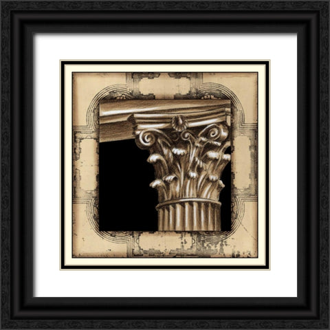 Architectural Schema II Black Ornate Wood Framed Art Print with Double Matting by Harper, Ethan