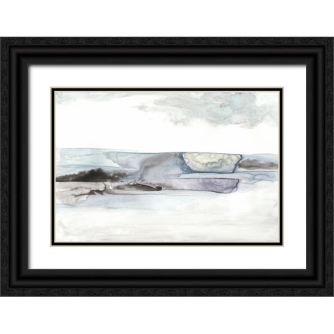 Organic Seascape Blue II Black Ornate Wood Framed Art Print with Double Matting by Bramma, Lila