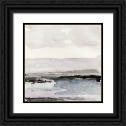 Organic Seascape Blue III Black Ornate Wood Framed Art Print with Double Matting by Bramma, Lila