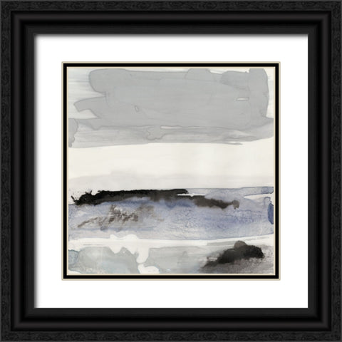 Organic Seascape Blue IV Black Ornate Wood Framed Art Print with Double Matting by Bramma, Lila