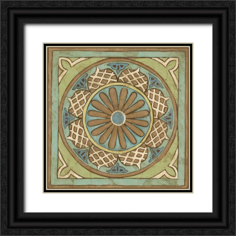 Ornamental Tile I Black Ornate Wood Framed Art Print with Double Matting by Zarris, Chariklia