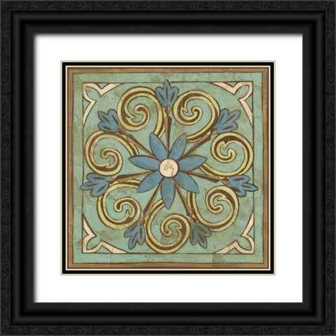 Ornamental Tile III Black Ornate Wood Framed Art Print with Double Matting by Zarris, Chariklia