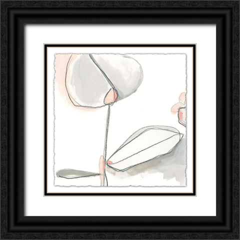 Blush Affinity I Black Ornate Wood Framed Art Print with Double Matting by Vess, June Erica