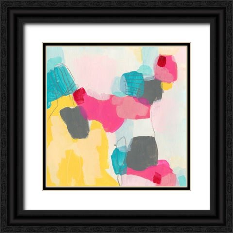 Linear Reaction I Black Ornate Wood Framed Art Print with Double Matting by Vess, June Erica