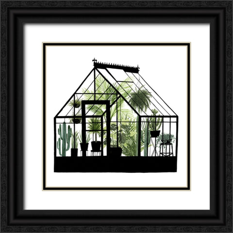 Glass House I Black Ornate Wood Framed Art Print with Double Matting by Popp, Grace
