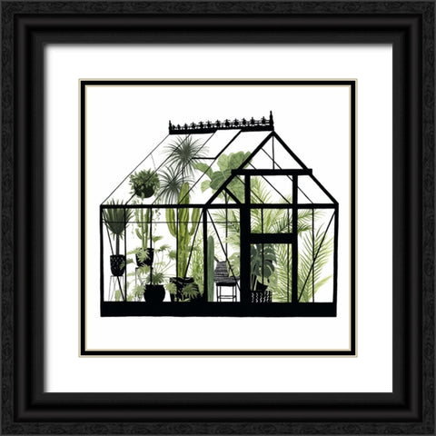 Glass House II Black Ornate Wood Framed Art Print with Double Matting by Popp, Grace