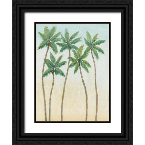 Palm Treeline III Black Ornate Wood Framed Art Print with Double Matting by OToole, Tim