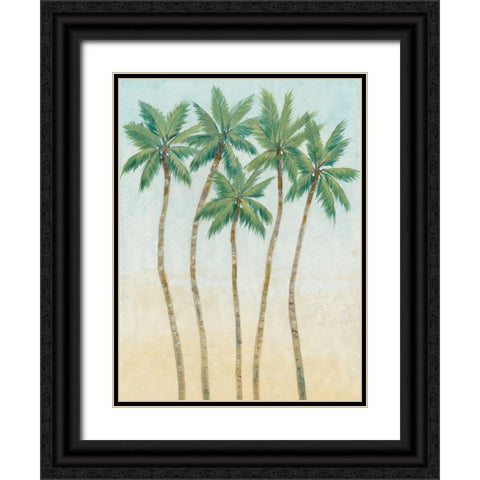 Palm Treeline IV Black Ornate Wood Framed Art Print with Double Matting by OToole, Tim