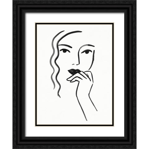 Athene II Black Ornate Wood Framed Art Print with Double Matting by Borges, Victoria