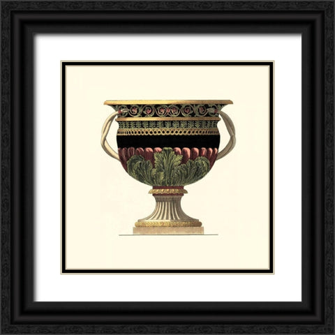 Large Giardini Urn II Black Ornate Wood Framed Art Print with Double Matting by Giardini, Giovanni