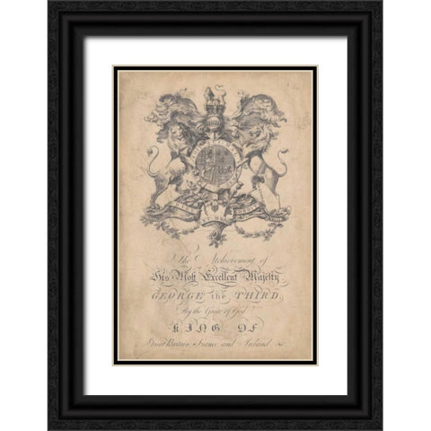 Peerage of England I Black Ornate Wood Framed Art Print with Double Matting by Vision Studio