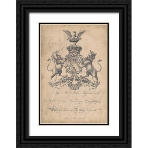Peerage of England II Black Ornate Wood Framed Art Print with Double Matting by Vision Studio