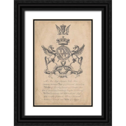 Peerage of England IV Black Ornate Wood Framed Art Print with Double Matting by Vision Studio