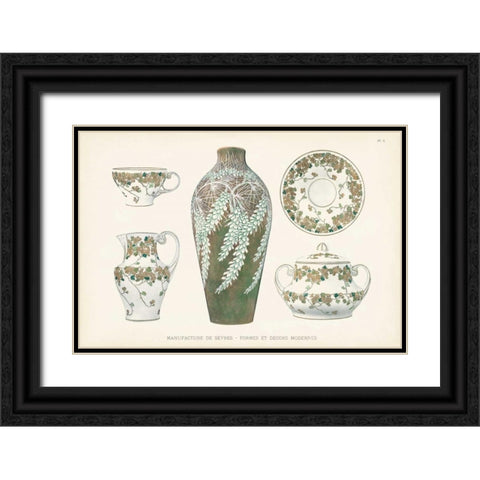 Sevres Porcelain Collection I Black Ornate Wood Framed Art Print with Double Matting by Vision Studio