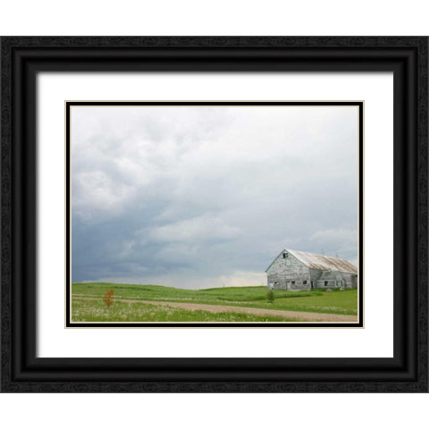 Barn Scape I Black Ornate Wood Framed Art Print with Double Matting by Blixt, Ingrid