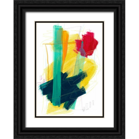 Fringe Aspect VI Black Ornate Wood Framed Art Print with Double Matting by Vess, June Erica