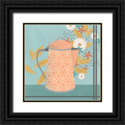 Whimsical Kitchen II Black Ornate Wood Framed Art Print with Double Matting by Vess, June Erica