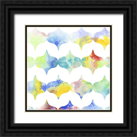 Metric Watercolors II Black Ornate Wood Framed Art Print with Double Matting by Goldberger, Jennifer