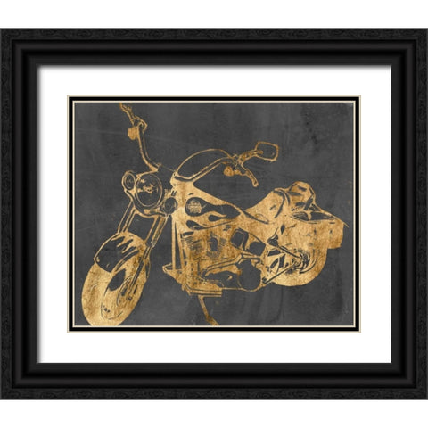 Motorcycle Bling II Black Ornate Wood Framed Art Print with Double Matting by Goldberger, Jennifer