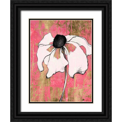 Acid Floral I Black Ornate Wood Framed Art Print with Double Matting by Goldberger, Jennifer