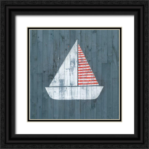 Nautical Plank I Black Ornate Wood Framed Art Print with Double Matting by Popp, Grace