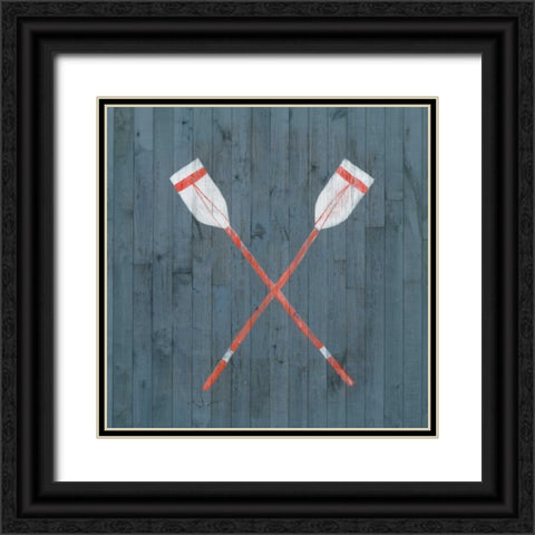 Nautical Plank II Black Ornate Wood Framed Art Print with Double Matting by Popp, Grace