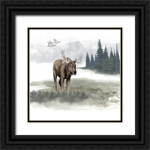 Lodge Landscape III Black Ornate Wood Framed Art Print with Double Matting by Grace Popp