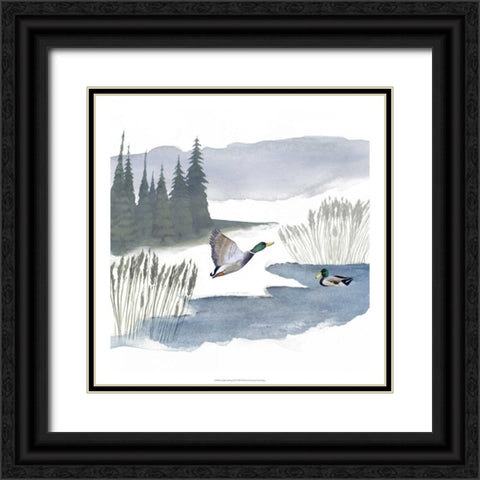 Lodge Landscape IV Black Ornate Wood Framed Art Print with Double Matting by Popp, Grace
