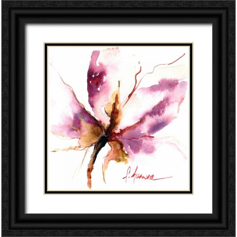 Blooms Hermanas I Black Ornate Wood Framed Art Print with Double Matting by Herrera, Leticia