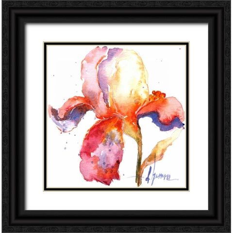 Blooms Hermanas II Black Ornate Wood Framed Art Print with Double Matting by Herrera, Leticia