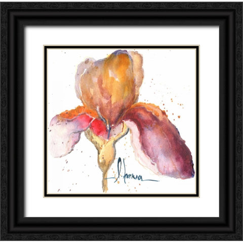 Blooms Hermanas III Black Ornate Wood Framed Art Print with Double Matting by Herrera, Leticia