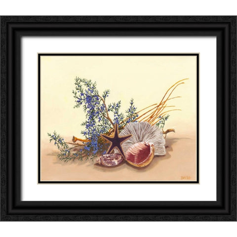 Sea Still Life I Black Ornate Wood Framed Art Print with Double Matting by Miller, Dianne