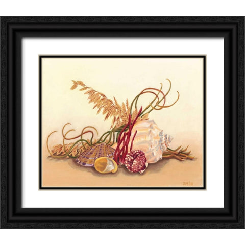 Sea Still Life II Black Ornate Wood Framed Art Print with Double Matting by Miller, Dianne