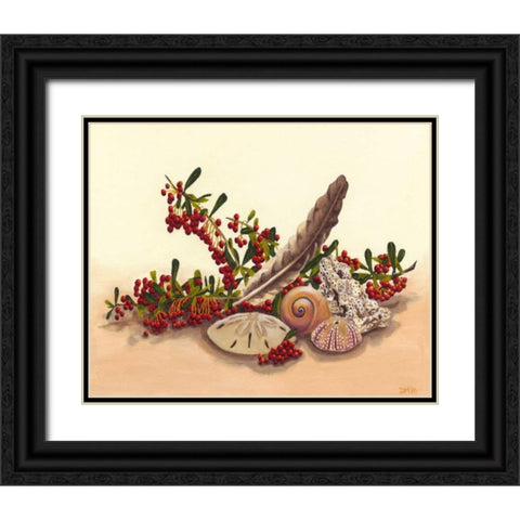 Sea Still Life III Black Ornate Wood Framed Art Print with Double Matting by Miller, Dianne