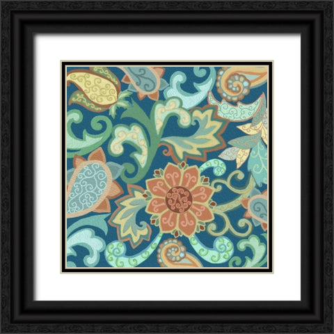 Paisley Painting II Black Ornate Wood Framed Art Print with Double Matting by Ditzian, Sue