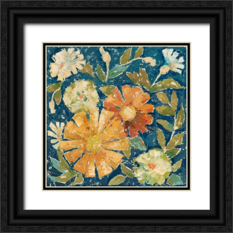 April Flowers II Black Ornate Wood Framed Art Print with Double Matting by Meagher, Megan